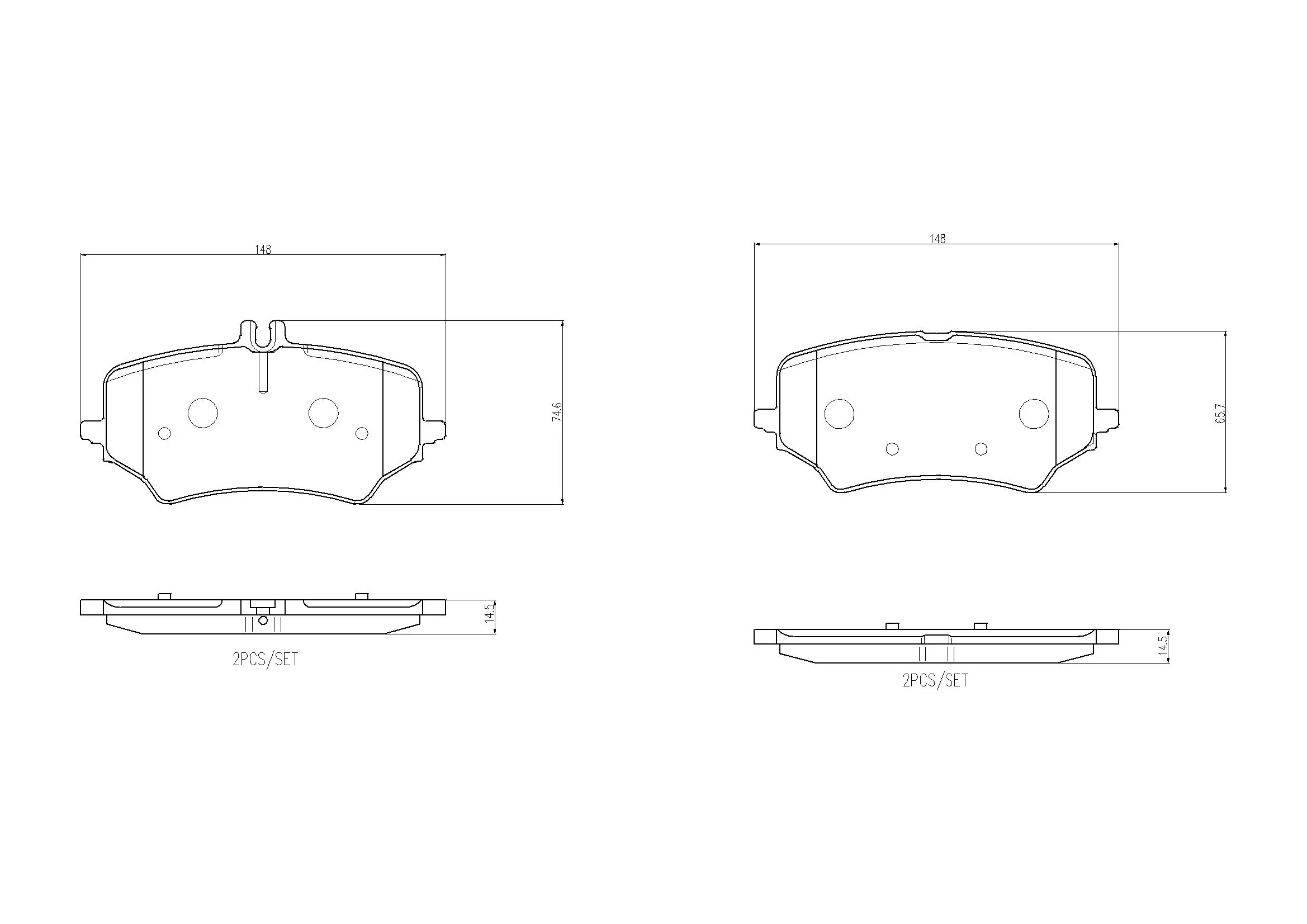 Bremsbelagsatz, Scheibenbremse Hinterachse BREMBO P 50 176