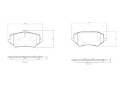 Bremsbelagsatz, Scheibenbremse Hinterachse BREMBO P 50 176