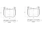Bremsbelagsatz, Scheibenbremse Vorderachse BREMBO P 50 179