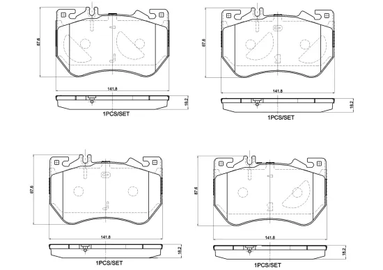 Bremsbelagsatz, Scheibenbremse BREMBO P 50 180 Bild Bremsbelagsatz, Scheibenbremse BREMBO P 50 180