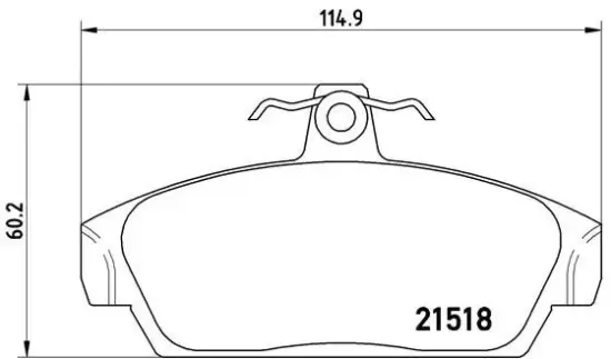 Bremsbelagsatz, Scheibenbremse Vorderachse BREMBO P 52 015 Bild Bremsbelagsatz, Scheibenbremse Vorderachse BREMBO P 52 015
