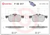 Bremsbelagsatz, Scheibenbremse Vorderachse BREMBO P 52 017