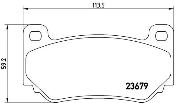 Bremsbelagsatz, Scheibenbremse Vorderachse BREMBO P 52 018