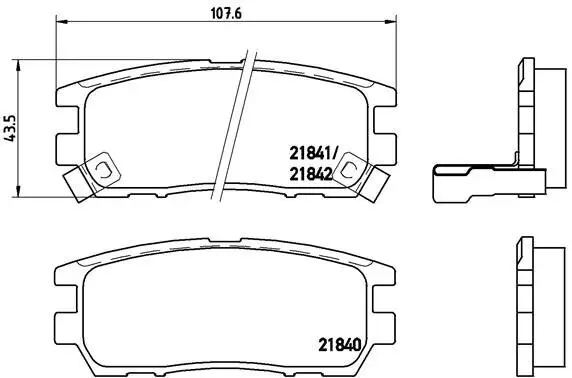 Bremsbelagsatz, Scheibenbremse BREMBO P 54 018