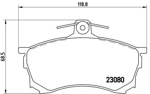 Bremsbelagsatz, Scheibenbremse Vorderachse BREMBO P 54 021 Bild Bremsbelagsatz, Scheibenbremse Vorderachse BREMBO P 54 021