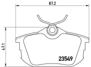 Bremsbelagsatz, Scheibenbremse BREMBO P 54 023