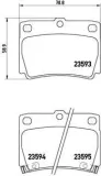 Bremsbelagsatz, Scheibenbremse Hinterachse BREMBO P 54 026