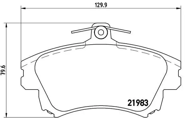 Bremsbelagsatz, Scheibenbremse Vorderachse BREMBO P 54 036