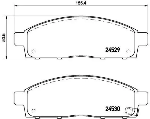 Bremsbelagsatz, Scheibenbremse Vorderachse BREMBO P 54 038