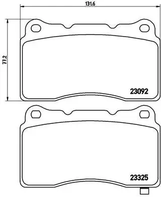 Bremsbelagsatz, Scheibenbremse Vorderachse BREMBO P 54 039X Bild Bremsbelagsatz, Scheibenbremse Vorderachse BREMBO P 54 039X