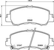 Bremsbelagsatz, Scheibenbremse Vorderachse BREMBO P 54 061