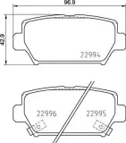 Bremsbelagsatz, Scheibenbremse Hinterachse BREMBO P 54 062