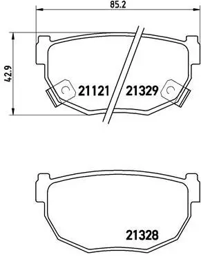 Bremsbelagsatz, Scheibenbremse BREMBO P 56 010