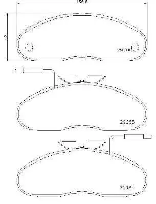 Bremsbelagsatz, Scheibenbremse BREMBO P 56 019