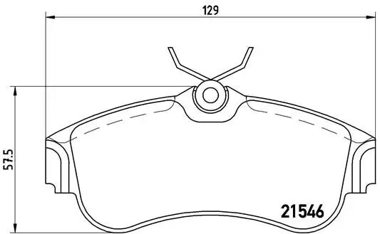 Bremsbelagsatz, Scheibenbremse Vorderachse BREMBO P 56 022