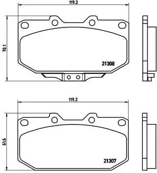 Bremsbelagsatz, Scheibenbremse Vorderachse BREMBO P 56 025