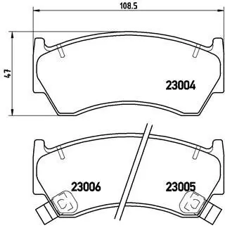 Bremsbelagsatz, Scheibenbremse Vorderachse BREMBO P 56 033 Bild Bremsbelagsatz, Scheibenbremse Vorderachse BREMBO P 56 033