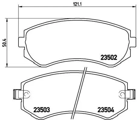 Bremsbelagsatz, Scheibenbremse BREMBO P 56 039 Bild Bremsbelagsatz, Scheibenbremse BREMBO P 56 039