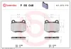 Bremsbelagsatz, Scheibenbremse Hinterachse BREMBO P 56 048 Bild Bremsbelagsatz, Scheibenbremse Hinterachse BREMBO P 56 048