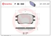 Bremsbelagsatz, Scheibenbremse Vorderachse BREMBO P 56 050