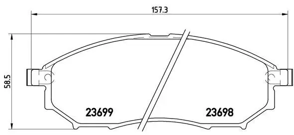 Bremsbelagsatz, Scheibenbremse BREMBO P 56 058