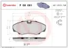 Bremsbelagsatz, Scheibenbremse Vorderachse BREMBO P 56 061 Bild Bremsbelagsatz, Scheibenbremse Vorderachse BREMBO P 56 061