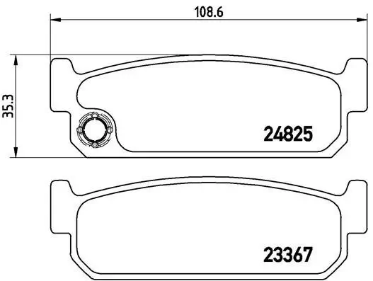 Bremsbelagsatz, Scheibenbremse Hinterachse BREMBO P 56 067