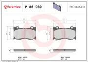 Bremsbelagsatz, Scheibenbremse BREMBO P 56 089