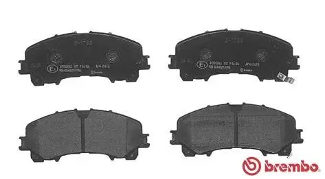 Bremsbelagsatz, Scheibenbremse Vorderachse BREMBO P 56 106 Bild Bremsbelagsatz, Scheibenbremse Vorderachse BREMBO P 56 106