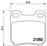 Bremsbelagsatz, Scheibenbremse Hinterachse BREMBO P 59 014