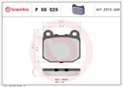 Bremsbelagsatz, Scheibenbremse Vorderachse BREMBO P 59 025