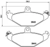 Bremsbelagsatz, Scheibenbremse Hinterachse BREMBO P 59 026