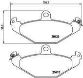 Bremsbelagsatz, Scheibenbremse Hinterachse BREMBO P 59 026