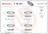 Bremsbelagsatz, Scheibenbremse Hinterachse BREMBO P 59 031 Bild Bremsbelagsatz, Scheibenbremse Hinterachse BREMBO P 59 031