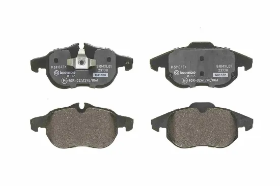 Bremsbelagsatz, Scheibenbremse BREMBO P 59 043X Bild Bremsbelagsatz, Scheibenbremse BREMBO P 59 043X