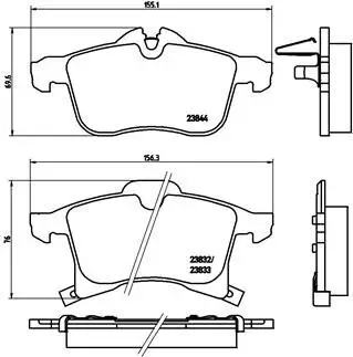 Bremsbelagsatz, Scheibenbremse BREMBO P 59 045