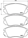 Bremsbelagsatz, Scheibenbremse BREMBO P 59 054