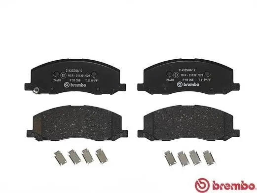 Bremsbelagsatz, Scheibenbremse Vorderachse BREMBO P 59 058 Bild Bremsbelagsatz, Scheibenbremse Vorderachse BREMBO P 59 058