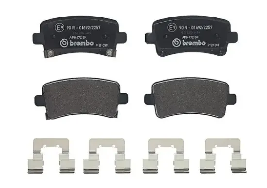Bremsbelagsatz, Scheibenbremse Hinterachse BREMBO P 59 059 Bild Bremsbelagsatz, Scheibenbremse Hinterachse BREMBO P 59 059