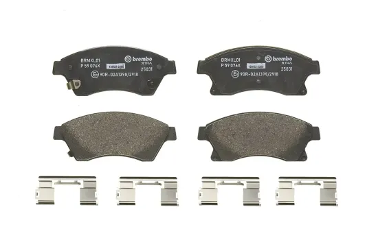 Bremsbelagsatz, Scheibenbremse Vorderachse BREMBO P 59 076X Bild Bremsbelagsatz, Scheibenbremse Vorderachse BREMBO P 59 076X