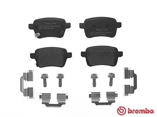 Bremsbelagsatz, Scheibenbremse Hinterachse BREMBO P 59 086 Bild Bremsbelagsatz, Scheibenbremse Hinterachse BREMBO P 59 086