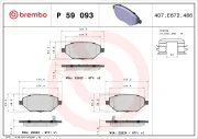 Bremsbelagsatz, Scheibenbremse BREMBO P 59 093