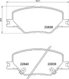 Bremsbelagsatz, Scheibenbremse Vorderachse BREMBO P 59 096