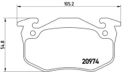 Bremsbelagsatz, Scheibenbremse BREMBO P 61 032