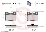 Bremsbelagsatz, Scheibenbremse Vorderachse BREMBO P 61 047