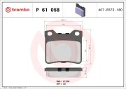 Bremsbelagsatz, Scheibenbremse BREMBO P 61 058