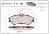 Bremsbelagsatz, Scheibenbremse Vorderachse BREMBO P 61 069 Bild Bremsbelagsatz, Scheibenbremse Vorderachse BREMBO P 61 069