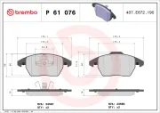 Bremsbelagsatz, Scheibenbremse Vorderachse BREMBO P 61 076X