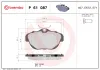 Bremsbelagsatz, Scheibenbremse Hinterachse BREMBO P 61 087 Bild Bremsbelagsatz, Scheibenbremse Hinterachse BREMBO P 61 087