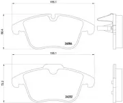 Bremsbelagsatz, Scheibenbremse Vorderachse BREMBO P 61 106